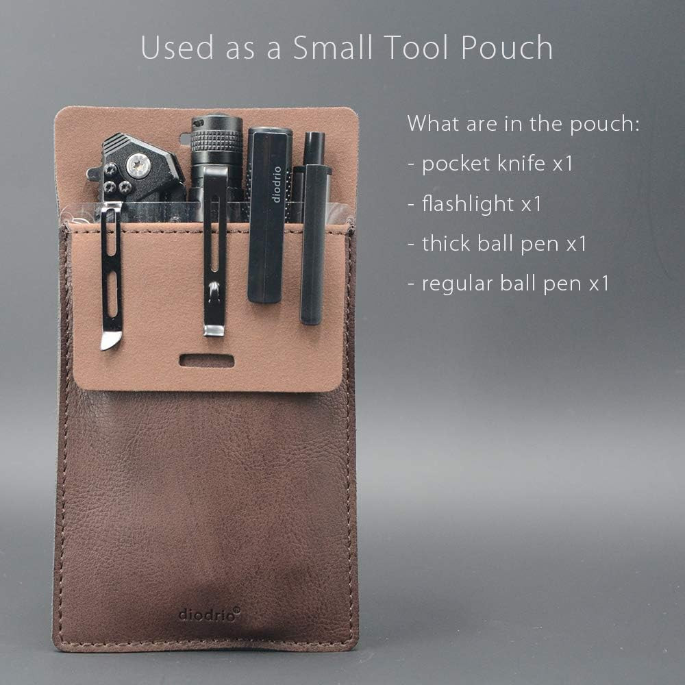 Leather Pocket Protector Pen Pouch Holder 2 Pack Shirt Jacket Tool Organizer