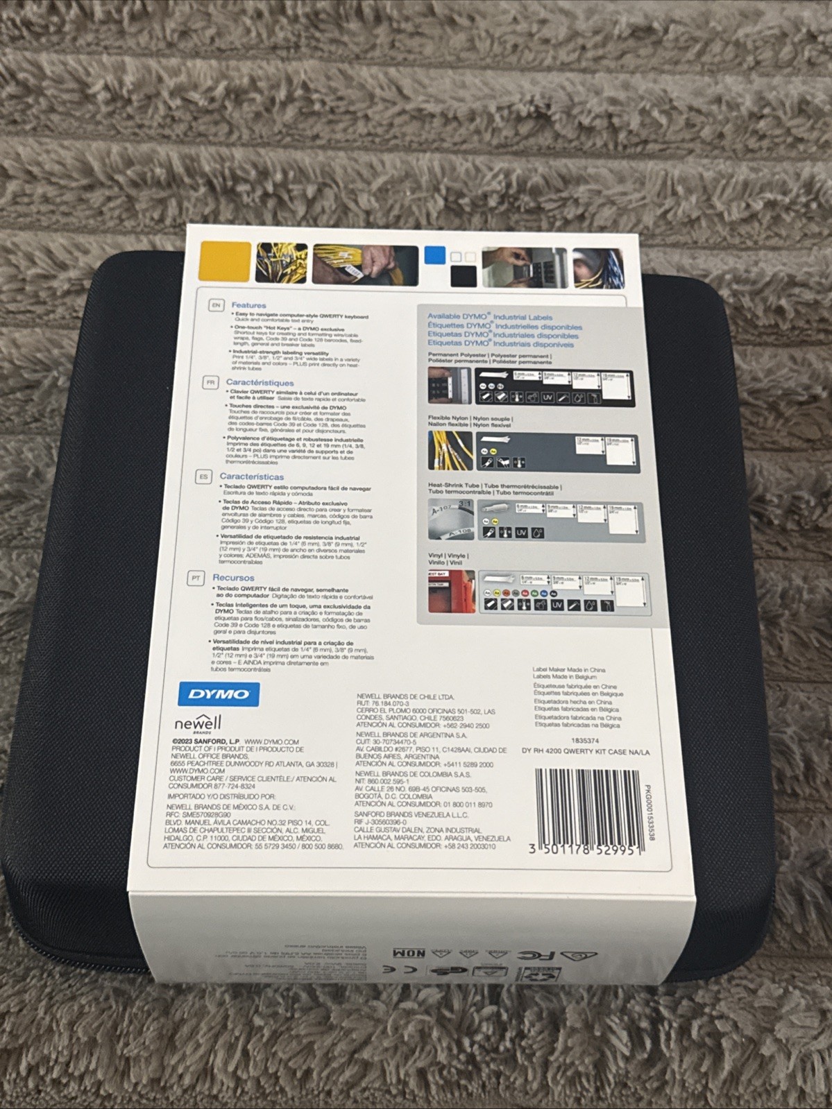 DYMO Rhino 4200 All Purpose Labeling Tool Portable Case Kit Label Maker - Sealed