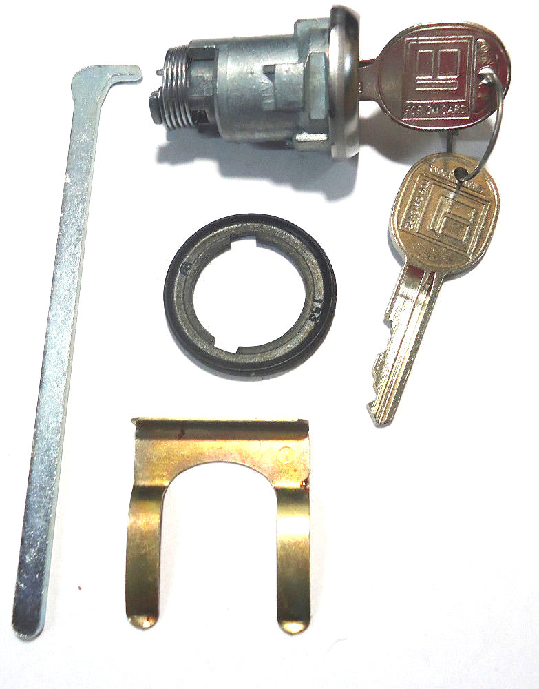 NEW Chevrolet GM Chrome Trunk/Deck/Boot Lock Key Cylinder W/ 2 Keys To Match
