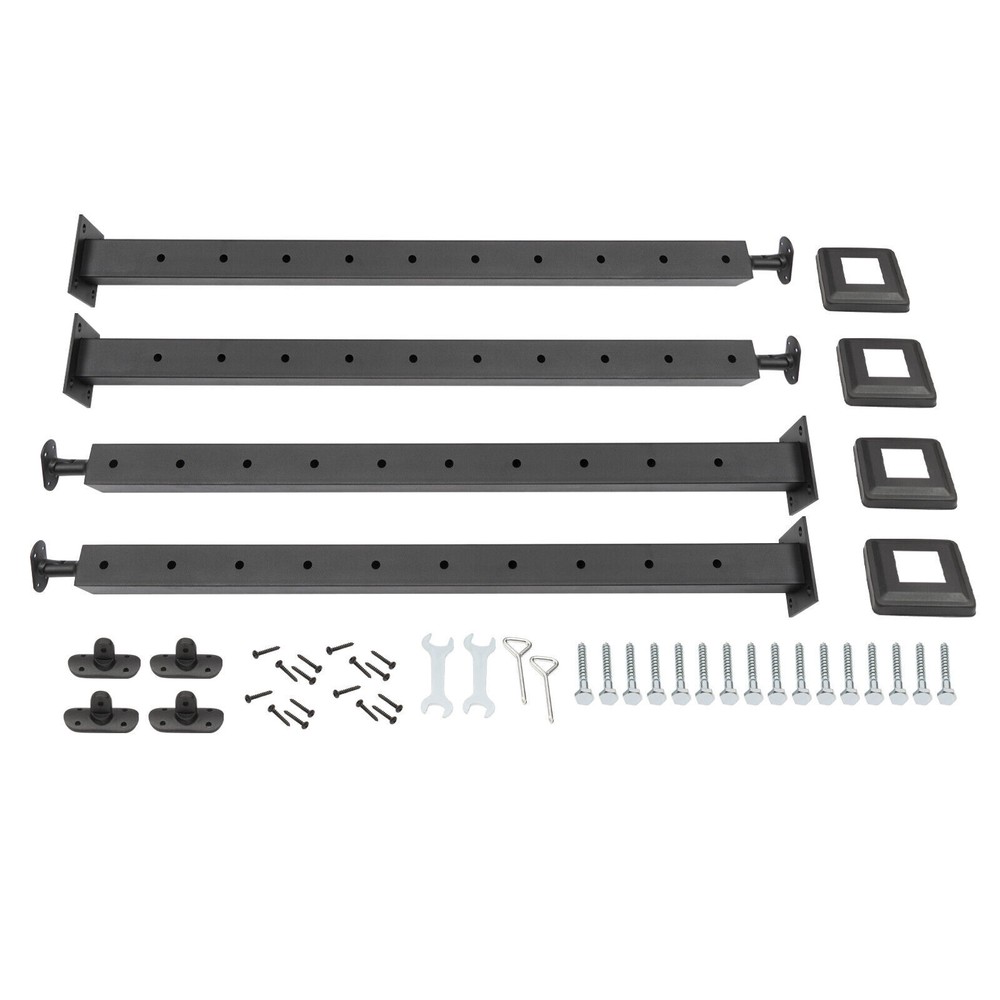 4PCS Cable Railing Posts Deck Fence Posts Stainless Pre-drilled Holes 36"x2"x2"