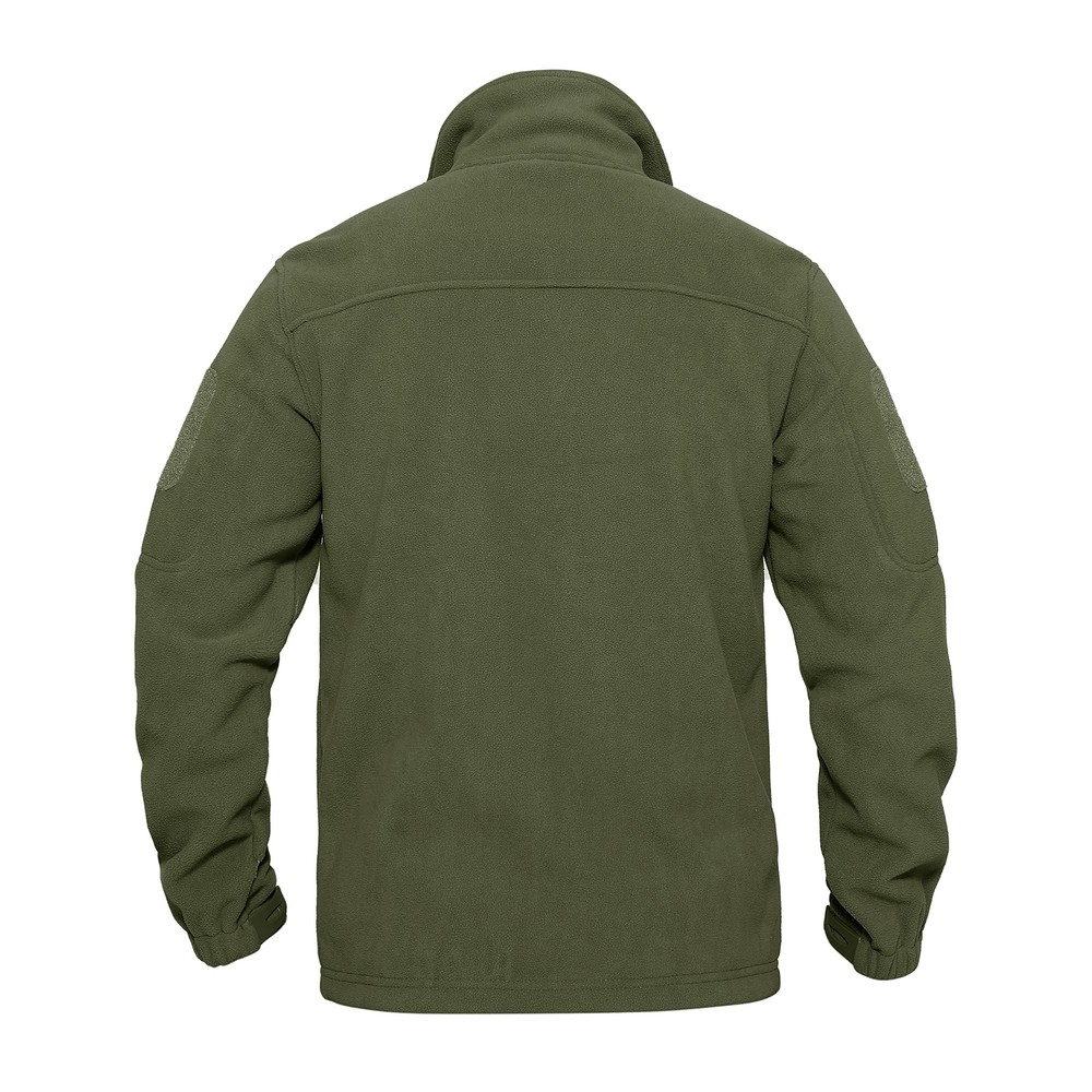 Men's Fleece Lined Jacket PocketsCargo Winter Full Zip Warm Work Jacket