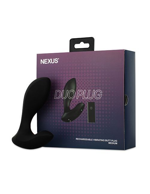 NEXUS DUO PLUG PROSTATE MASSAGER MEDIUM VIBRATING REMOTE CONTROL BUTT PLUG