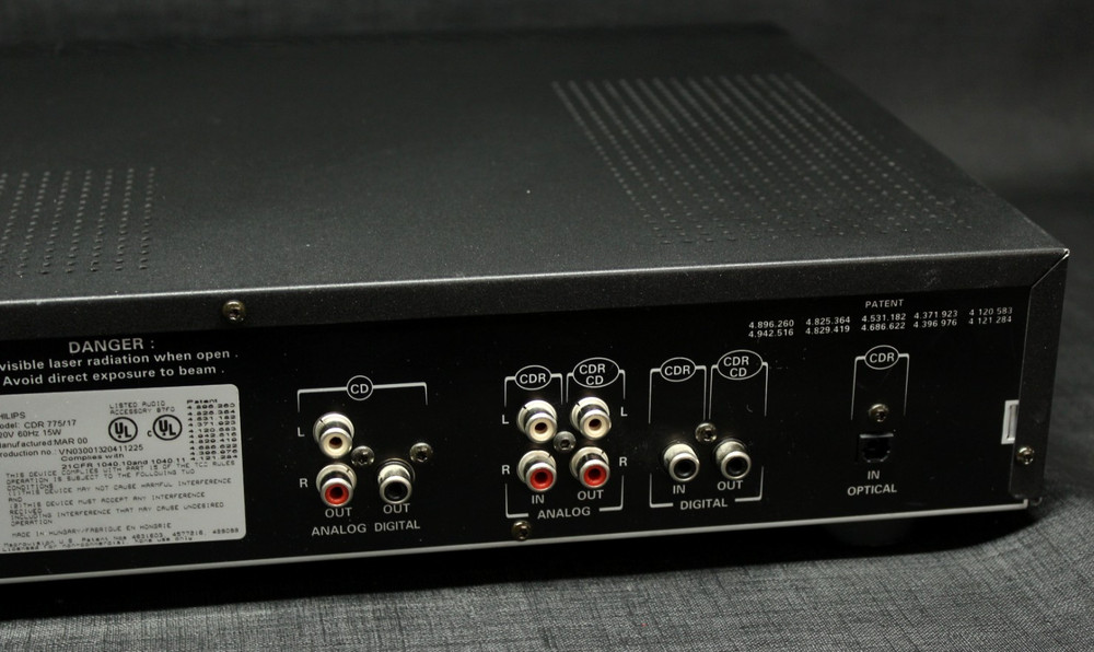 Phillips CDR 775 Dual Deck Audio CD Recorder, Double Speed ,CD player w/ remote.