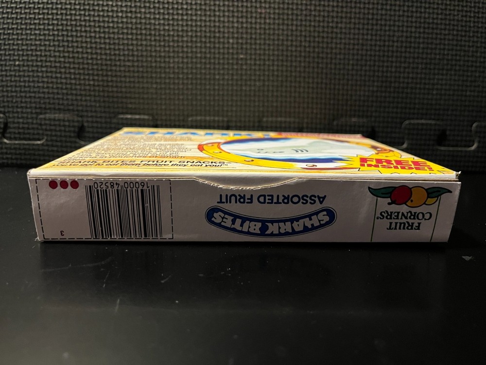 1990 Shark Bites Fruit Snacks (glow in the da) - Replacement novelty display box