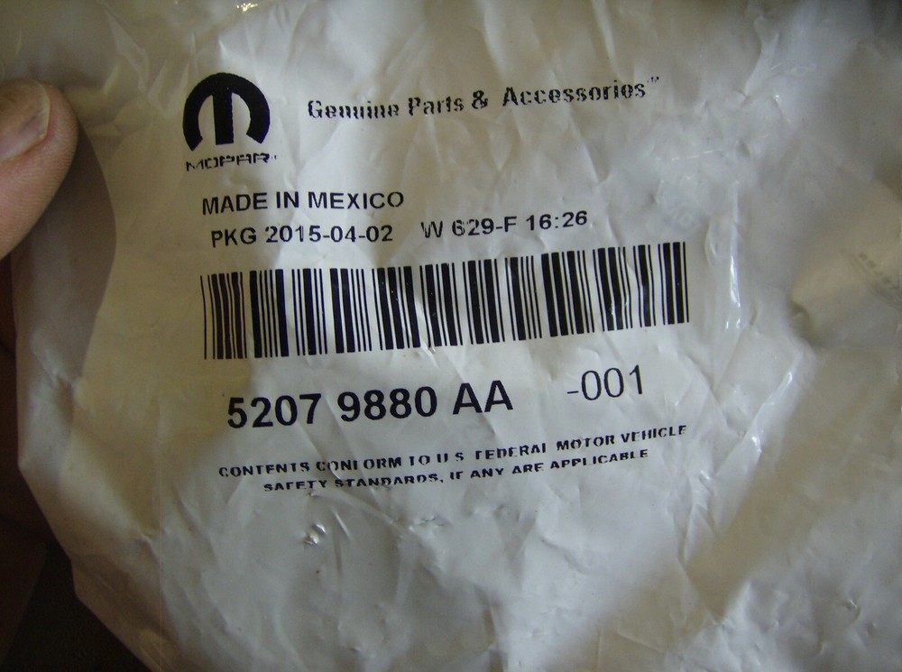 GENUINE MOPAR 52079880AA RADIATOR CAP