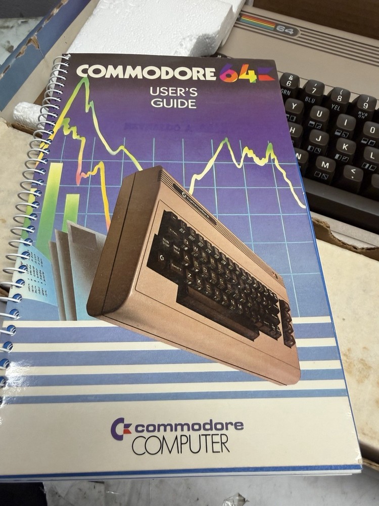 VINTAGE 1992 Commodore 64 C64 Breadbin Computer System - Cosmetic Damage -