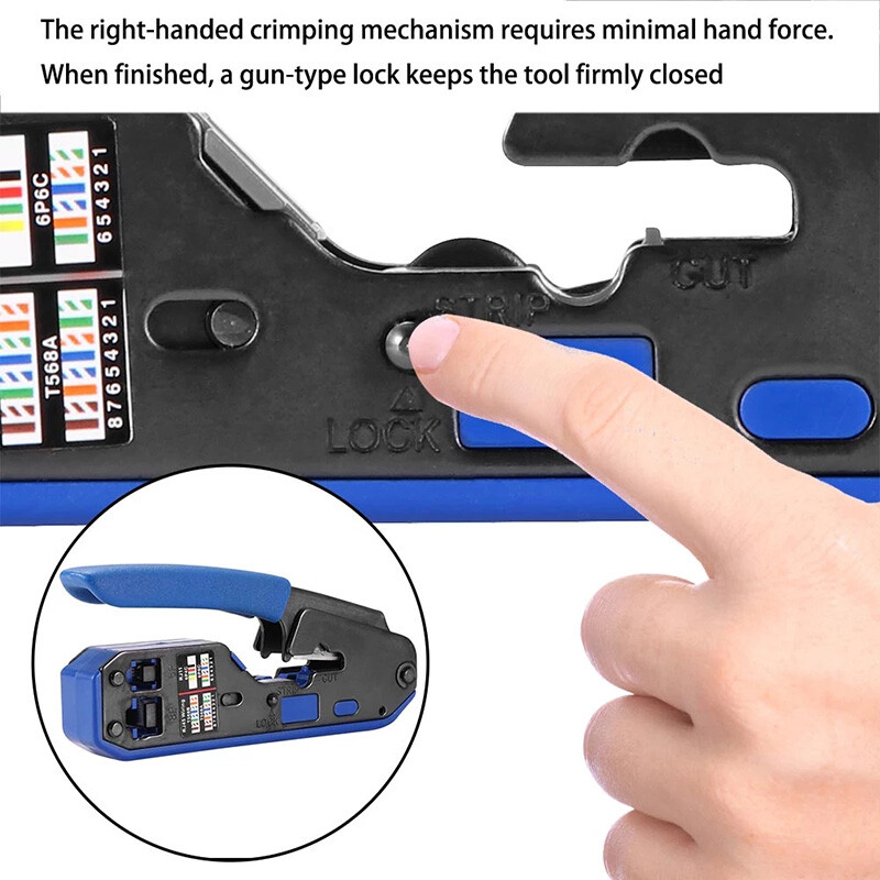 Rj45 Tool Network Crimper Cable Stripping Plier Stripper Crimping Tool Kit