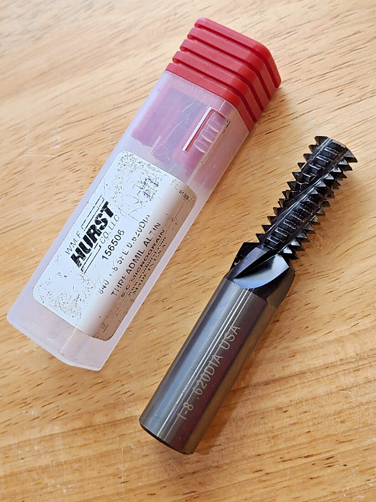 1" - 8 Carbide Thread Mill, AlTiN Coated - Made in USA, Extremely Sharp