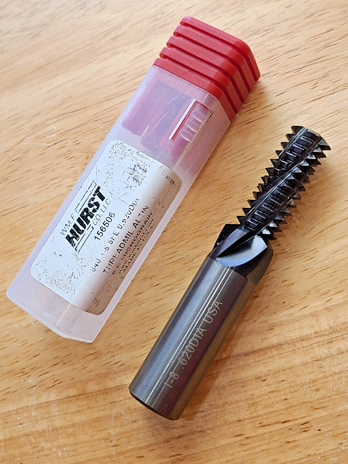 1" - 8 Carbide Thread Mill, AlTiN Coated - Made in USA, Extremely Sharp