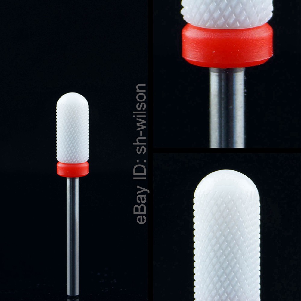 WILSON White Ceramic Nails Drill Bits - Smooth Top US SELLER