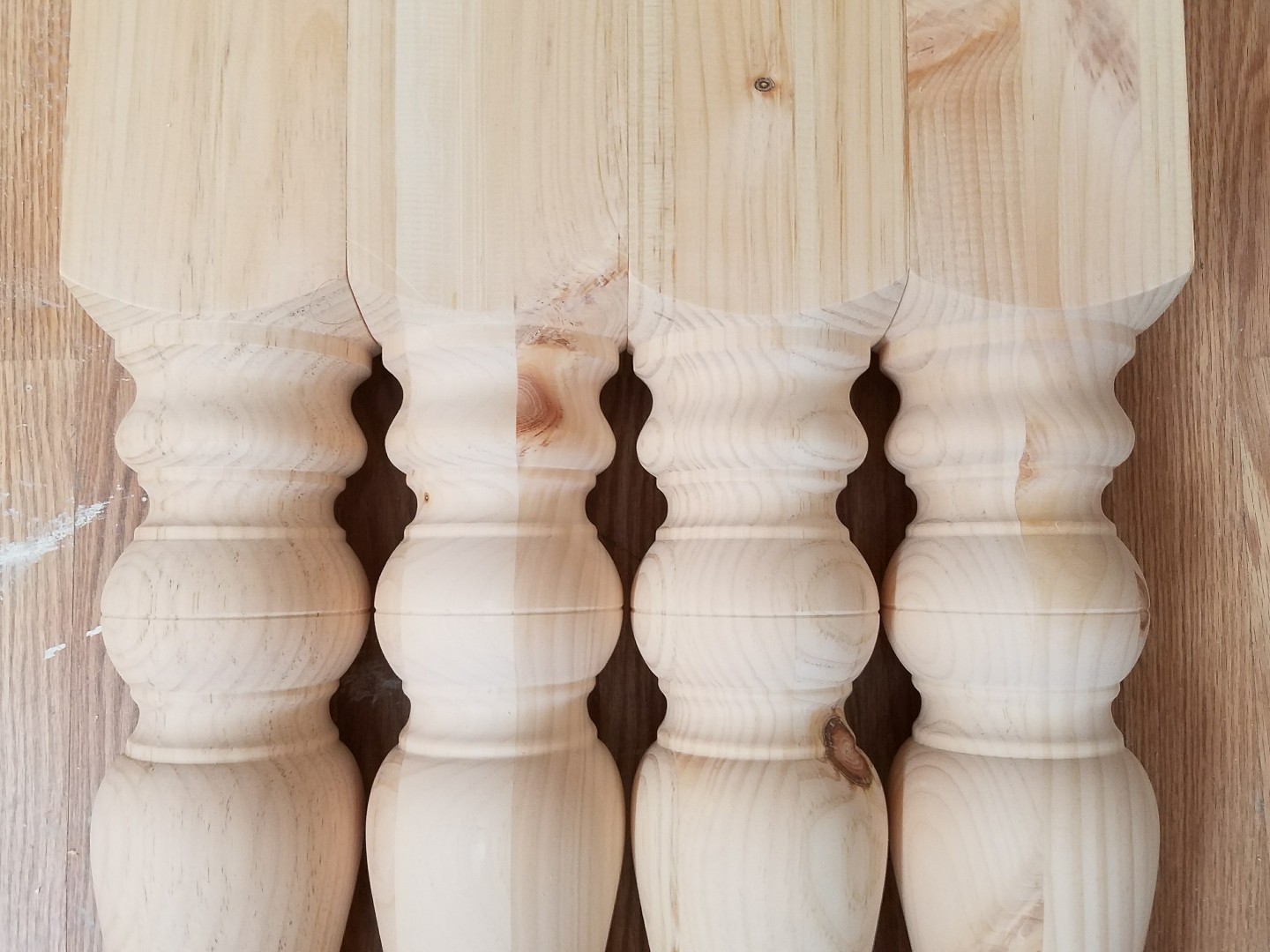 Farmhouse kitchen Table Legs- Wooden island Legs. Turned Legs. Pine wood.