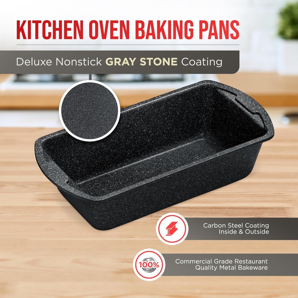 Bakken Swiss - Bakeware Set – 6 Piece – Stackable, Deluxe, Non-Stick