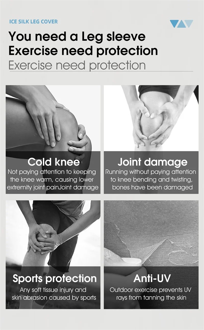 Compression Leg Sleeves UV Protection Sports Cycling Bike Gym Fitness Body Gift