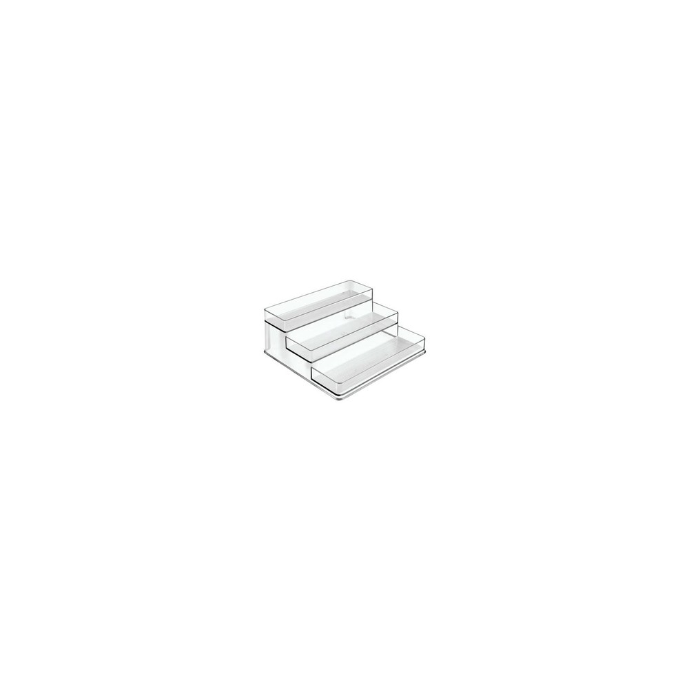 iDesign 62130 Linus 3-Tier Stadium Spice Rack, Clear Plastic - Quantity 1
