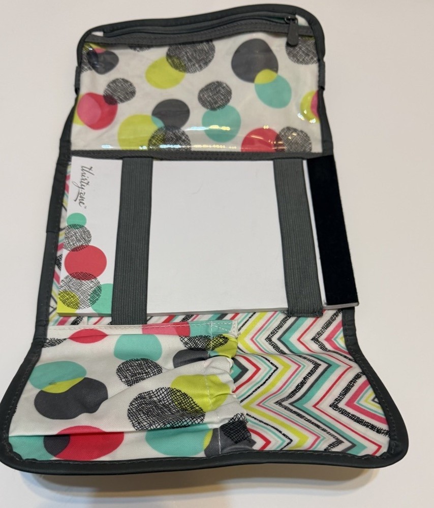 Fold And Go With Notepad By Thirty One Polka Dot And Chevron Pattern Multi