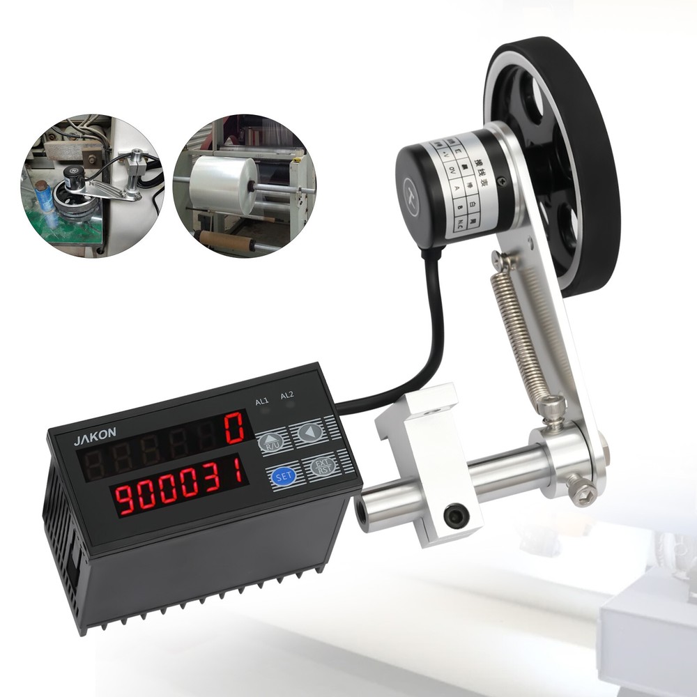 Electronic Digital Length Meter Rotary Encoder Rolling Wheel Distance Counter US