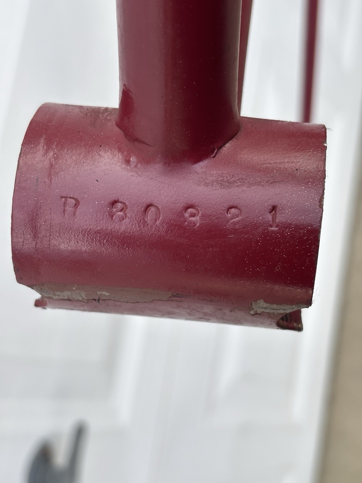 ANTIQUE 1900'S CIRCA ADLAKE 28" REPAINTED MOTORBIKE FRAME SET