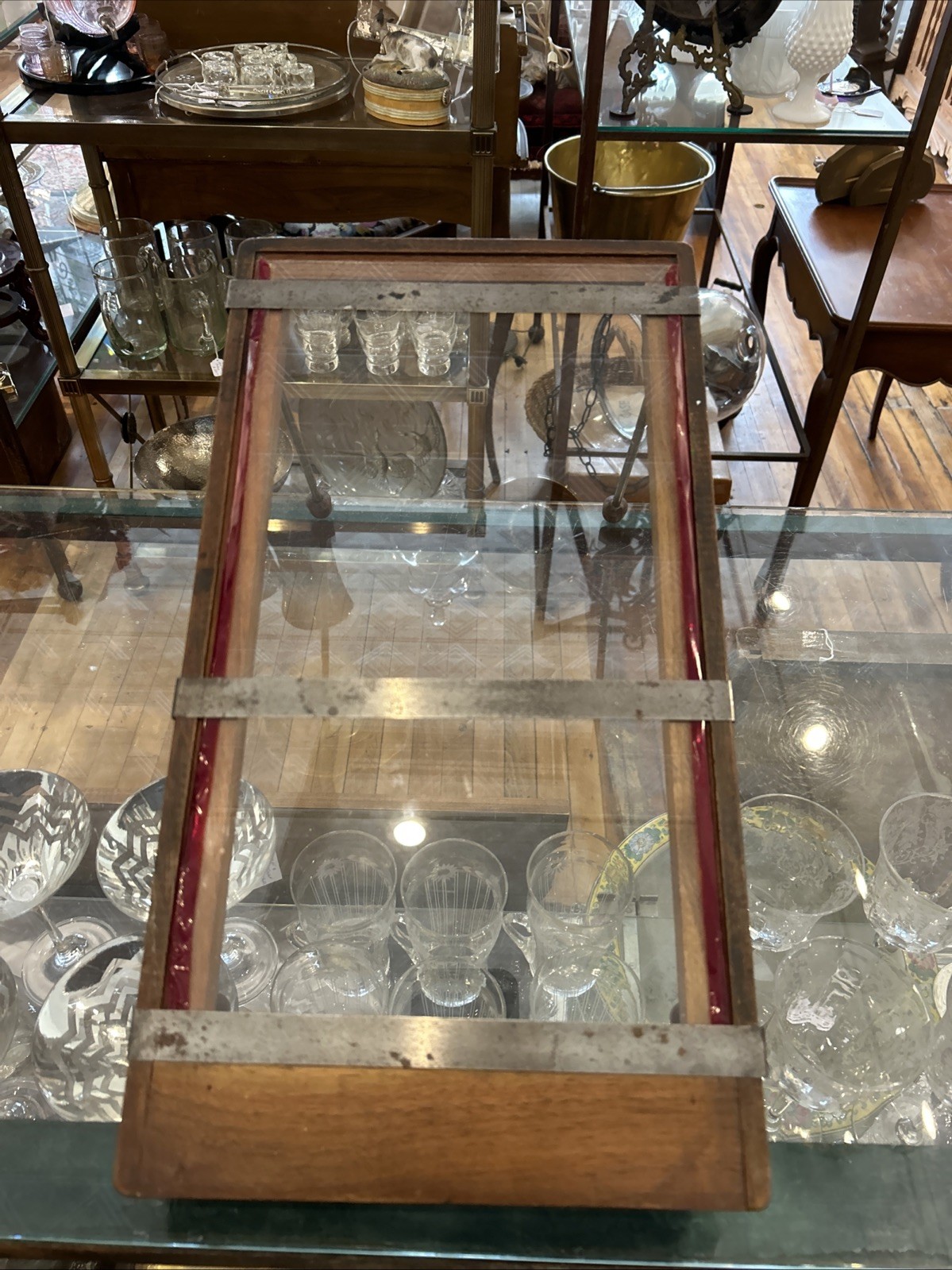 Antique Photo Negative Retouching Easel Photography Wood Glass