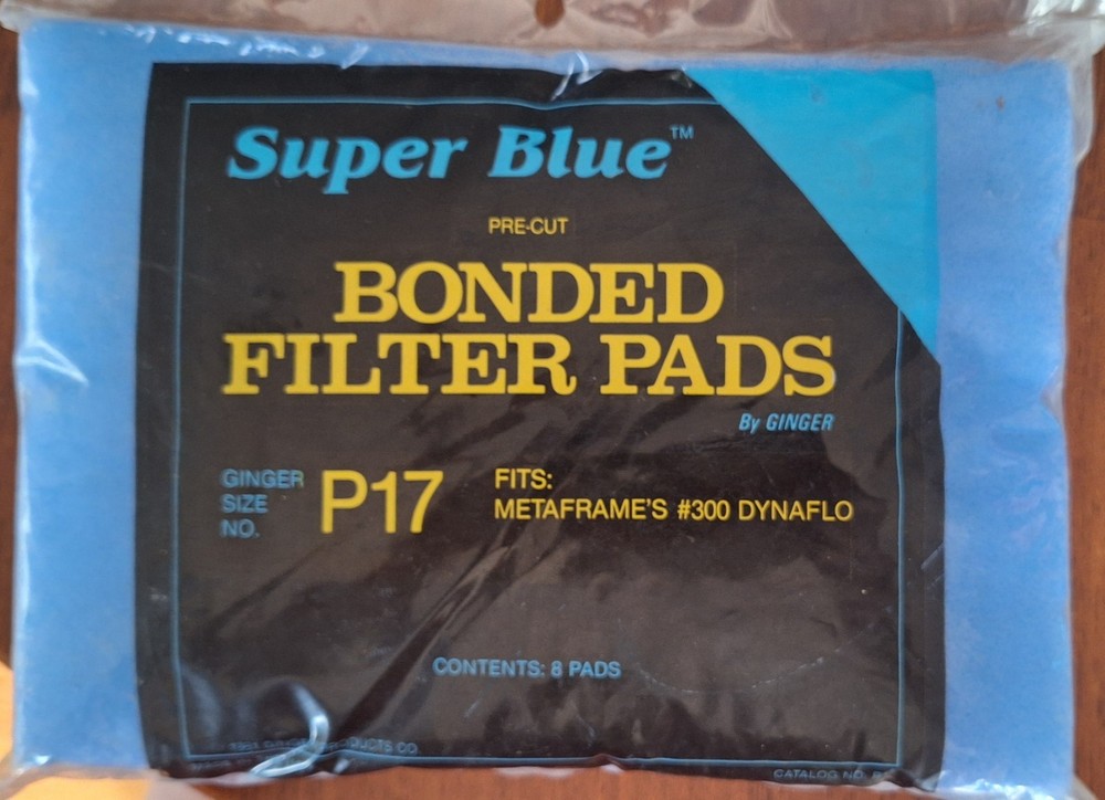 Super Blue pre-cut Bonded filter pad ginger size no