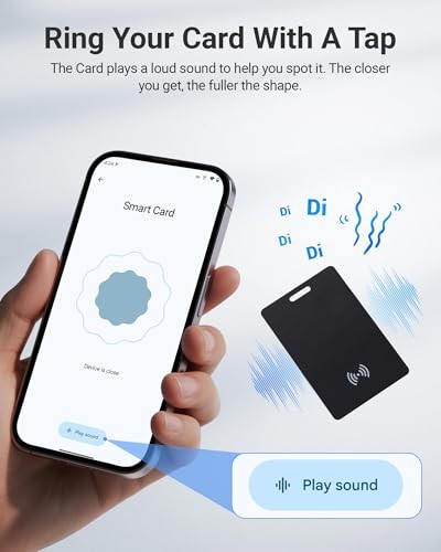 Android Wallet Tracker Card, Smart Card (Android Only), GPS Wallet Black
