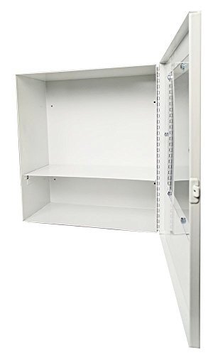 Surface Mount AED Defibrillator Cabinet - CPR Saver, No Alarm, Secure Storage