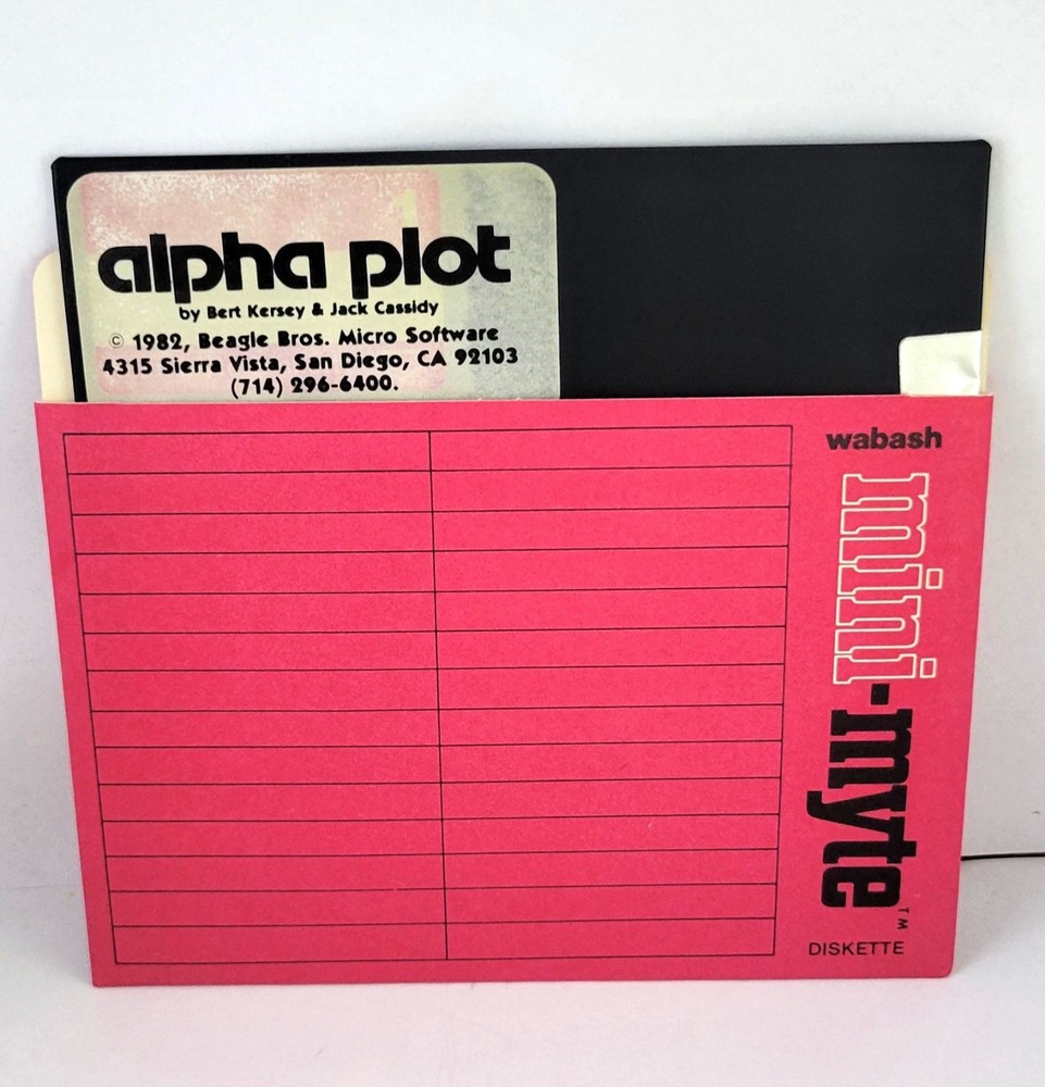 🍎Alpha Plot  Apple II Software 1982 Beagle Bros Micro Software  USA Excellent🐶