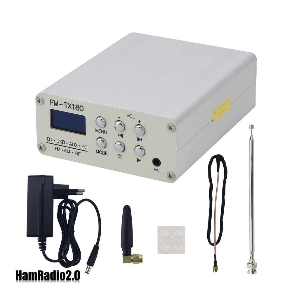FM-TX180 75-108MHz Bluetooth Stereo FM AM Shortwave Signal Radio Transmitter
