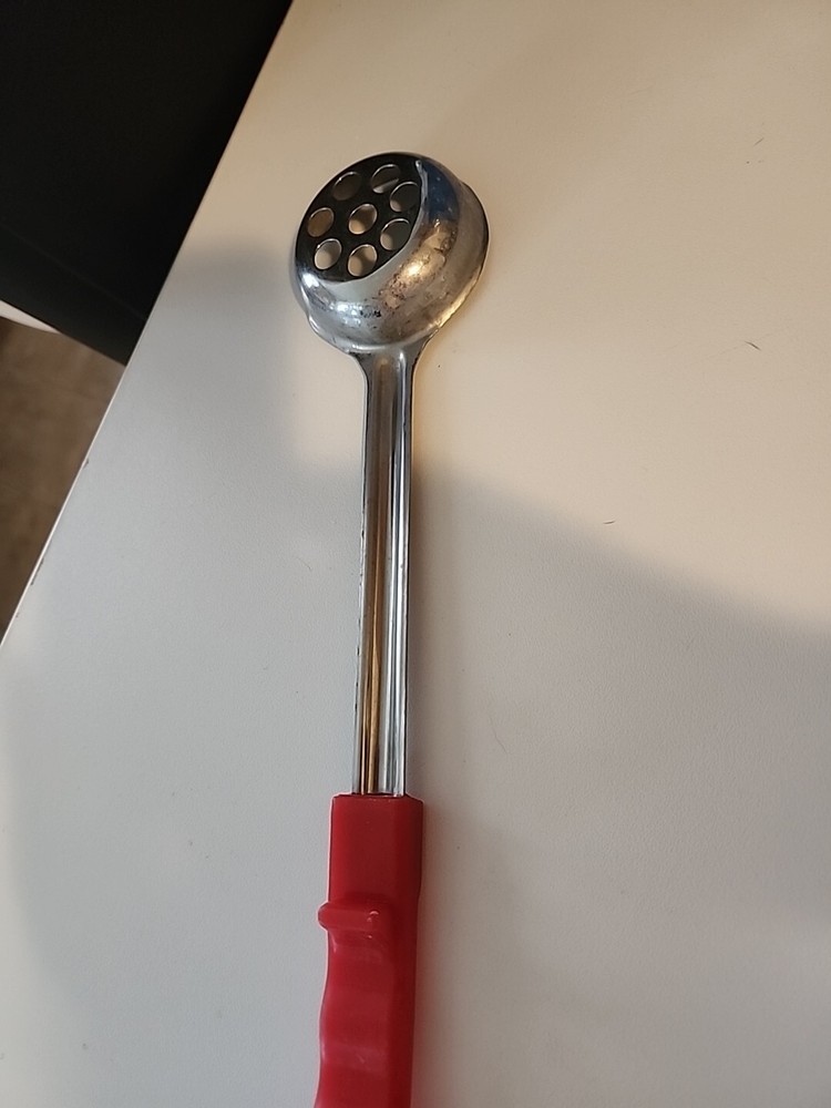 Carlisle 604361 Measure Miser 2 Oz. Perf. Red Portion Control Spoon