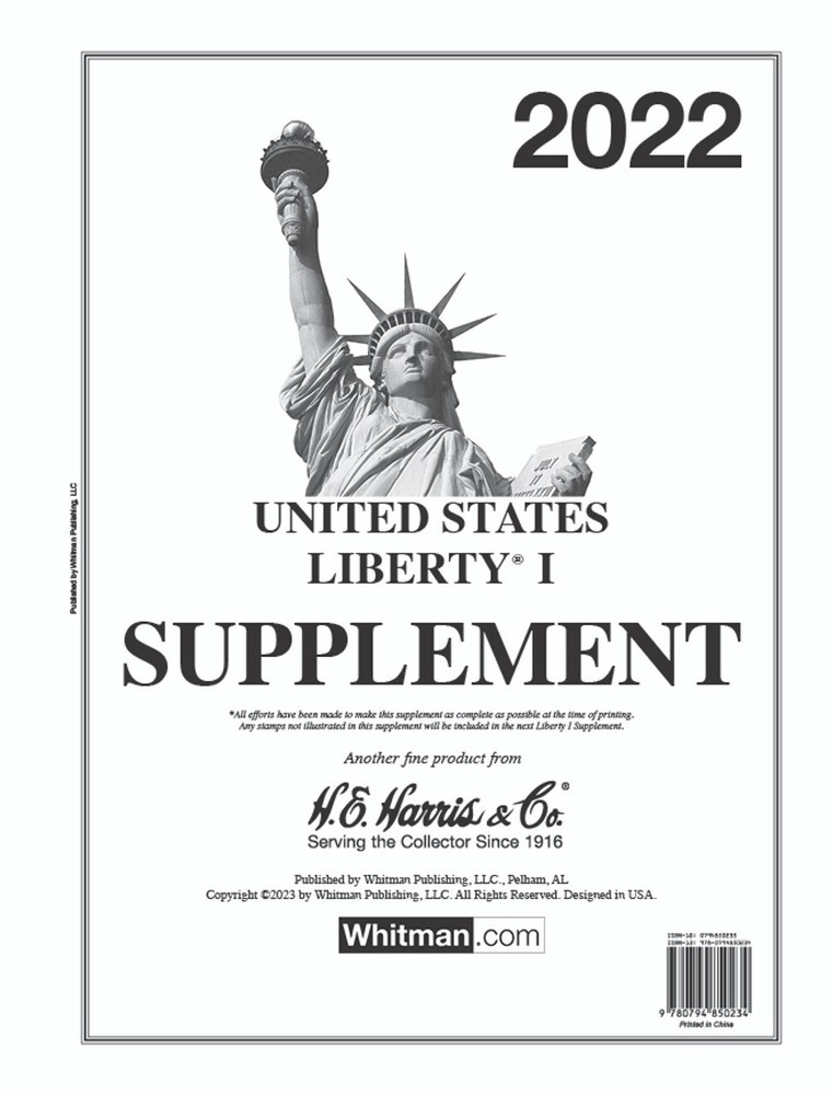 2022 Harris Stamp Album Supplement Pages Liberty 1 UN & US Possessions 2/3 Ring