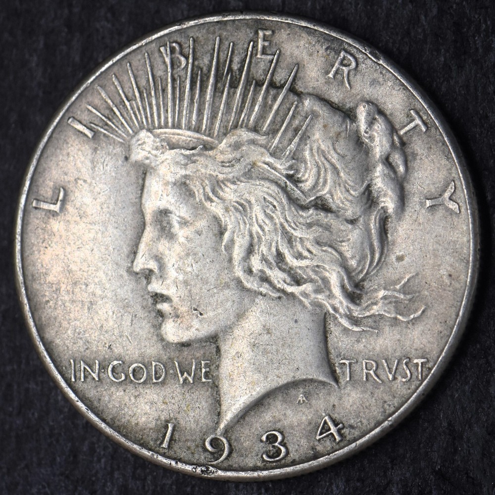 1934-P Peace Silver Dollar $1- COINGIANTS -