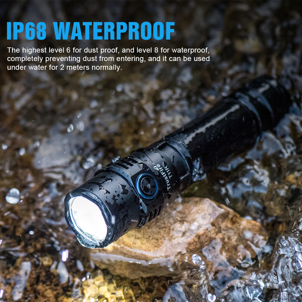TrustFire 1800 Lumen Tactical Dual Switch LED Flashlight Rechargeable EDC Torch