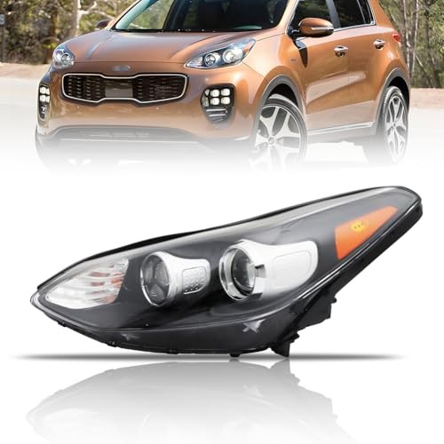 Left Headlight Assembly for 2017 2018 2019 2020 Sportage, Left Driver Side