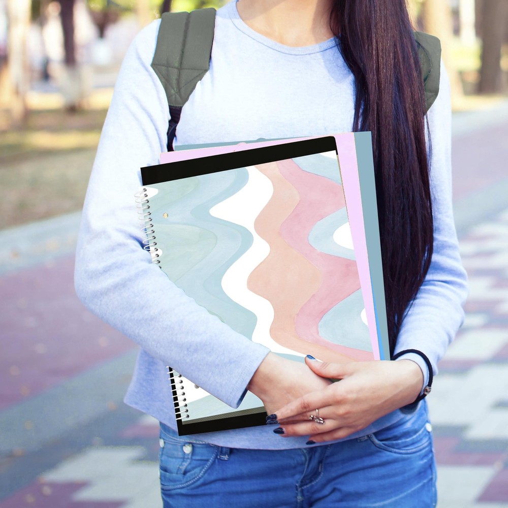 Pastel Spiral Notebook, Study App Compatible, 80 Sheets, 2 Pack