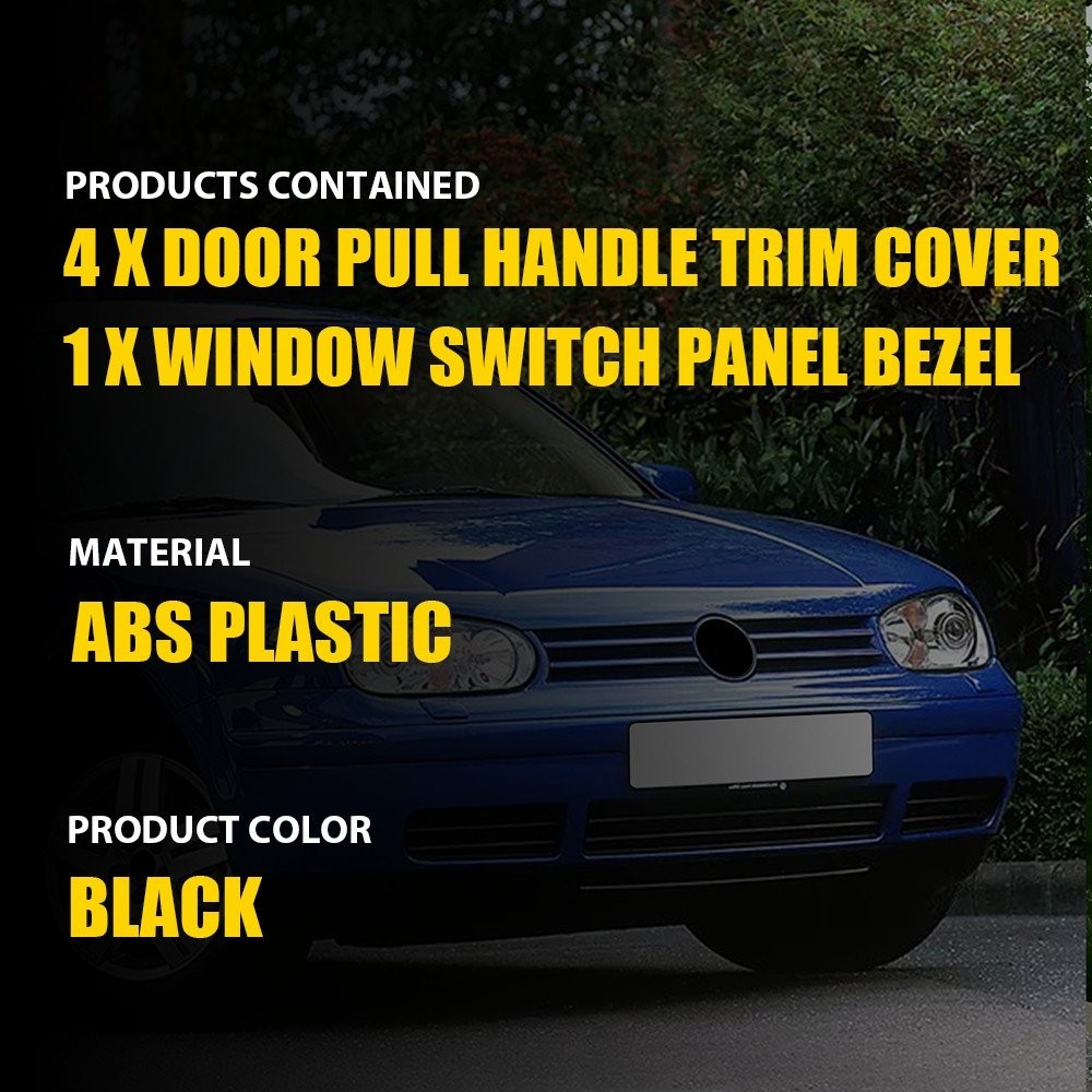 Window Switch Panel Bezel & Door Pull Handle Set For VW Golf MK4 1998-04 USA