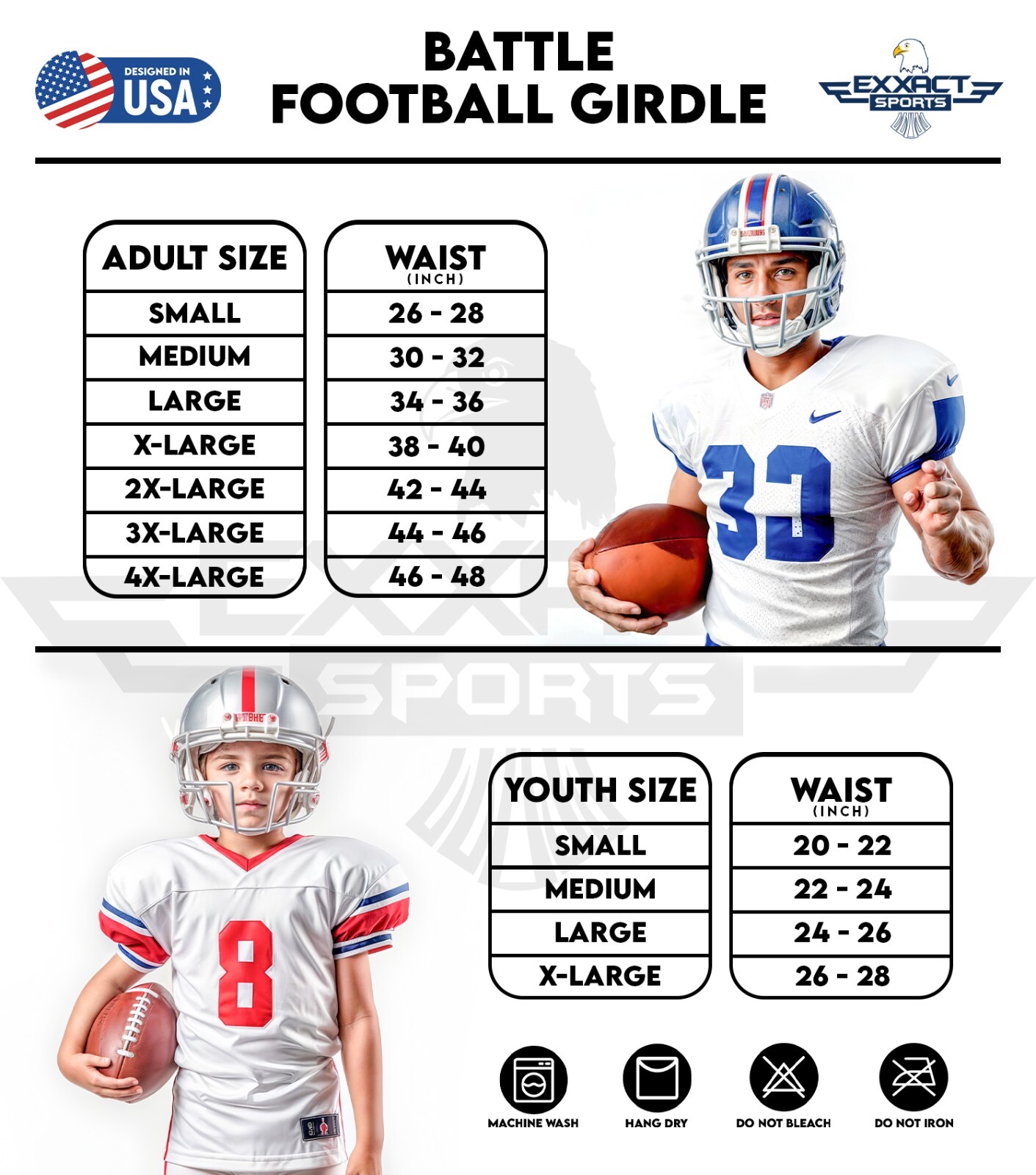 Exxact Sports Battle 7 Pad Adult Girdle for Men, with Cup Pocket