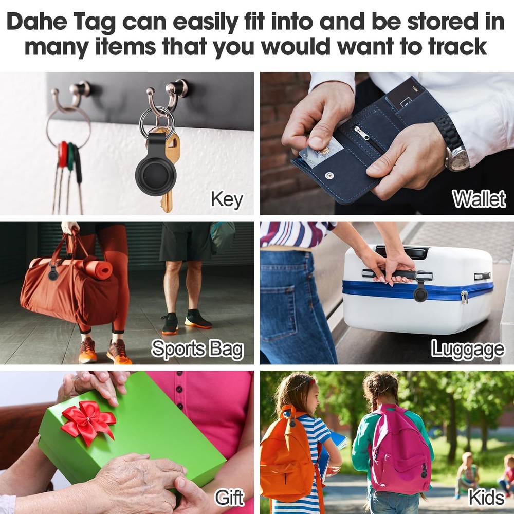 Air Tracker Tags 4 Pack Android and iOS, Bluetooth Tracker Android Tracker Ta...