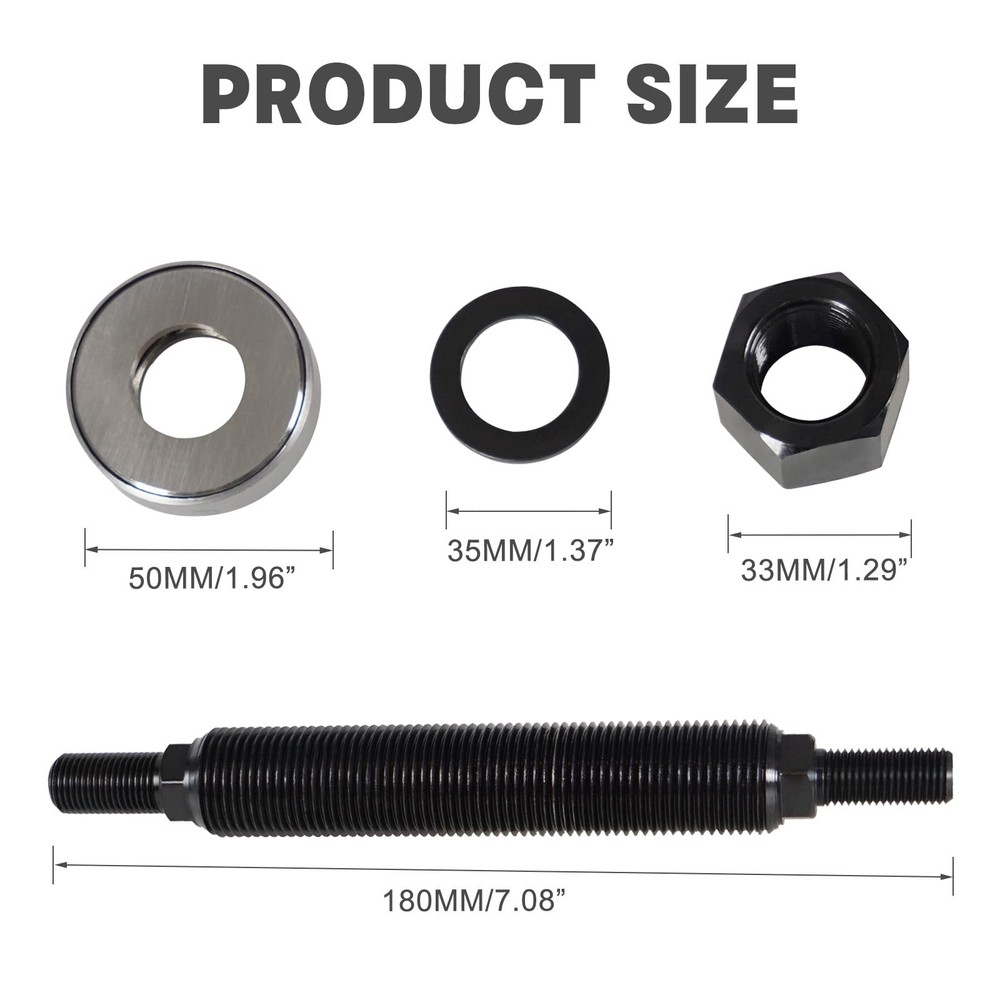 Harmonic Balancer Installation Tool 66515, Compatible with Chevy SBC BBC, Black