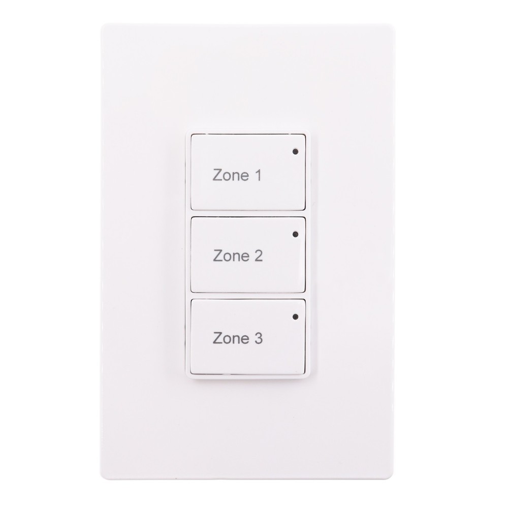 GREENGATE GDS-3TLB-W KEEPER DIGITAL KEYPAD SWITCH, 3-BUTTON, WHITE