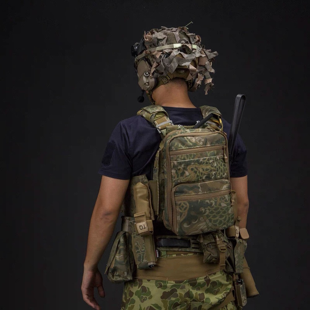 New Dragon Camo Flatpack 2.5Tactical Backpack Waterbag Molle Backboard Bag