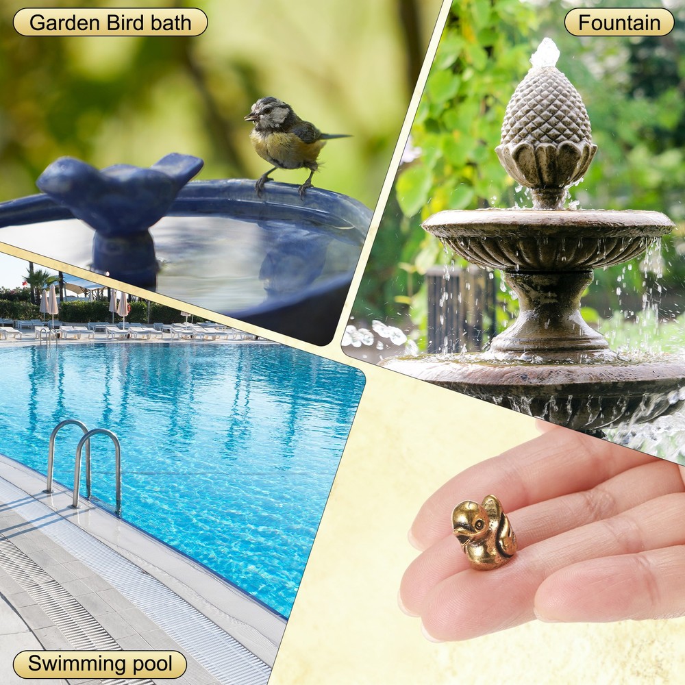 3-Pack Bird Bath Copper Disk, Mini Bird Bath Copper Ornaments [Duck]