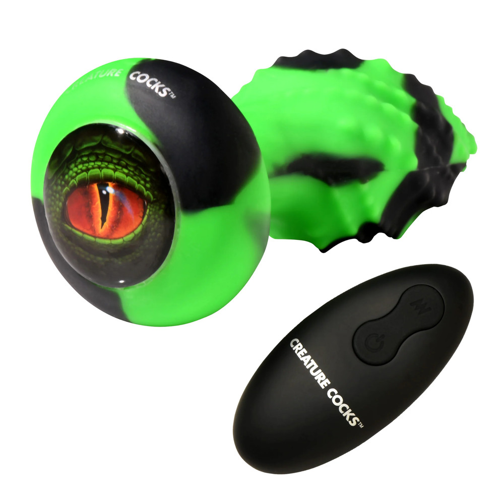 Powerful Vibrating Squirming Fantasy Remote Controlled Silicone Anal Butt Plug
