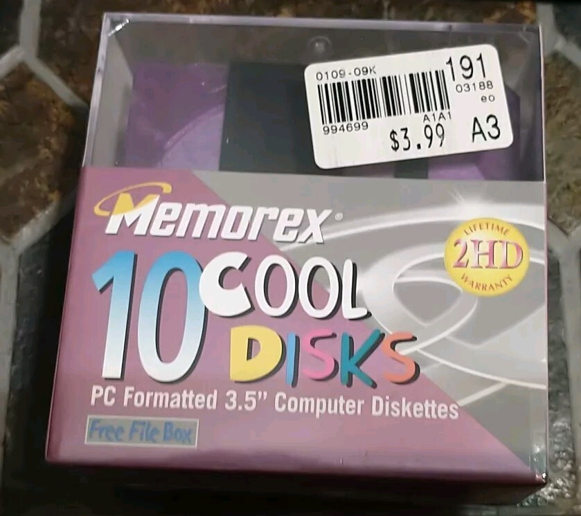 Memorex PC Formatted 3.5" Computer Diskettes - 10 Cool Disks