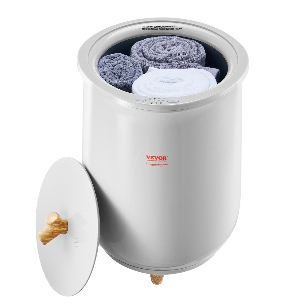 VEVOR 20L Towel Warmer Bucket with LED Light Timer and Temperature Setting Gray