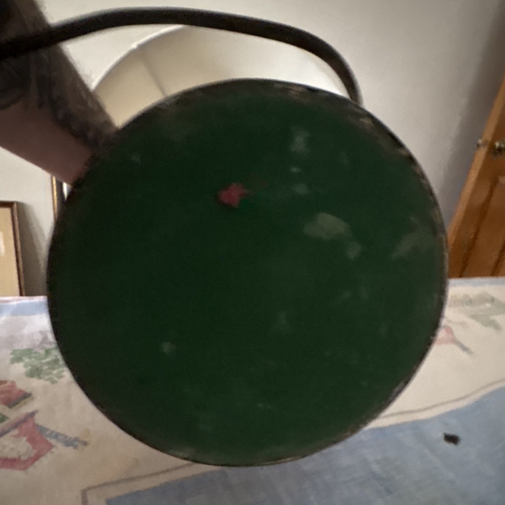 Asian Pattern Multicolor Painted Ceramic Table Lamp with Shade and Switch