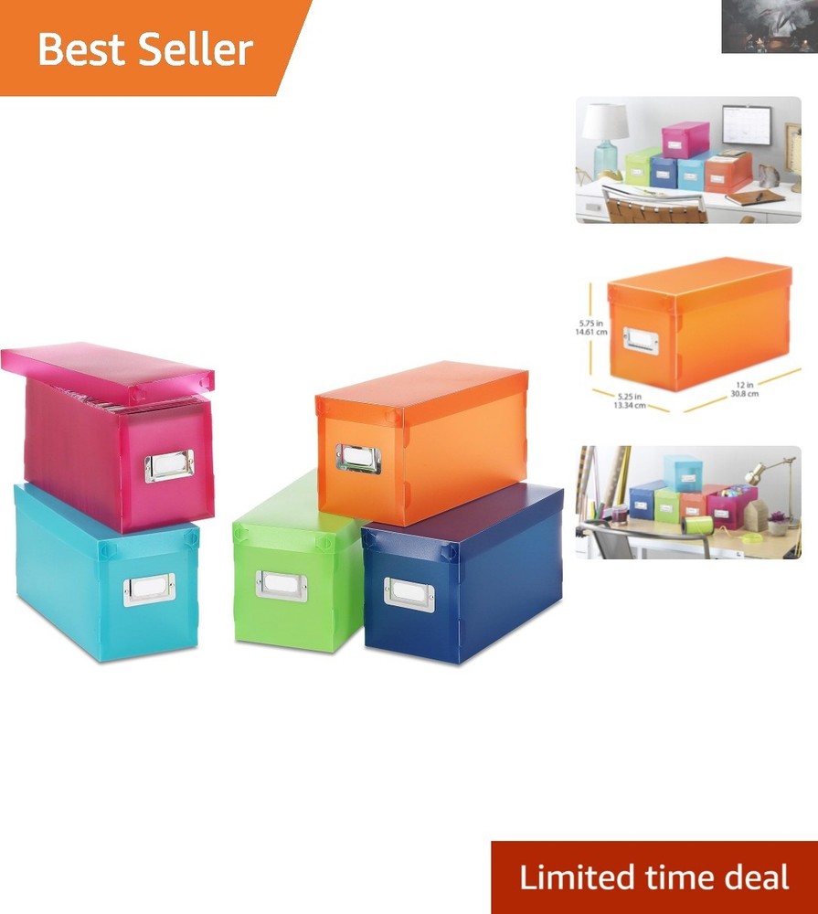 Stackable CD Boxes in Assorted Colors - Perfect Plastic Storage for Music Lovers