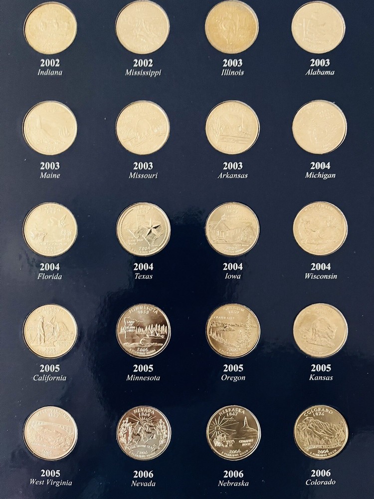 1999 - 2009 State & Territory Quarters Complete Philadelphia Mint Set “MS / BU”