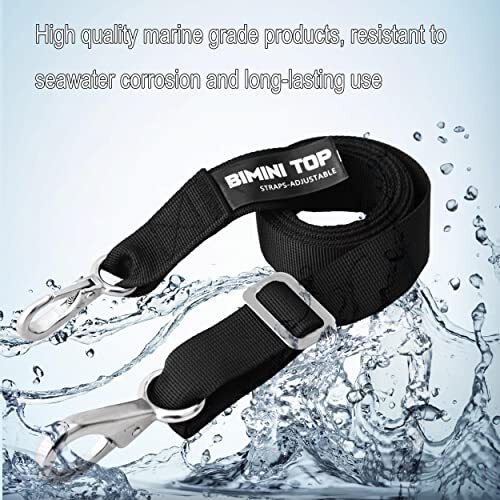 Adjustable Bimini Top StrapsMarine Awning Webbing Straps with Stainless Stee ...
