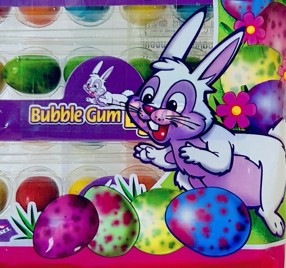 Vintage 2003 Ford EASTER BUBBLE GUM EGGS Bubble Gum Dozen candy container 4 PACK