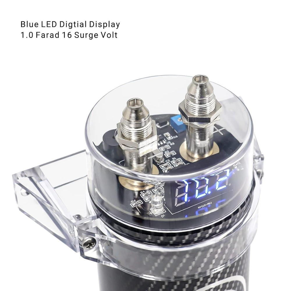 R1D 1.0F Car Audio Capacitor with Digital Display