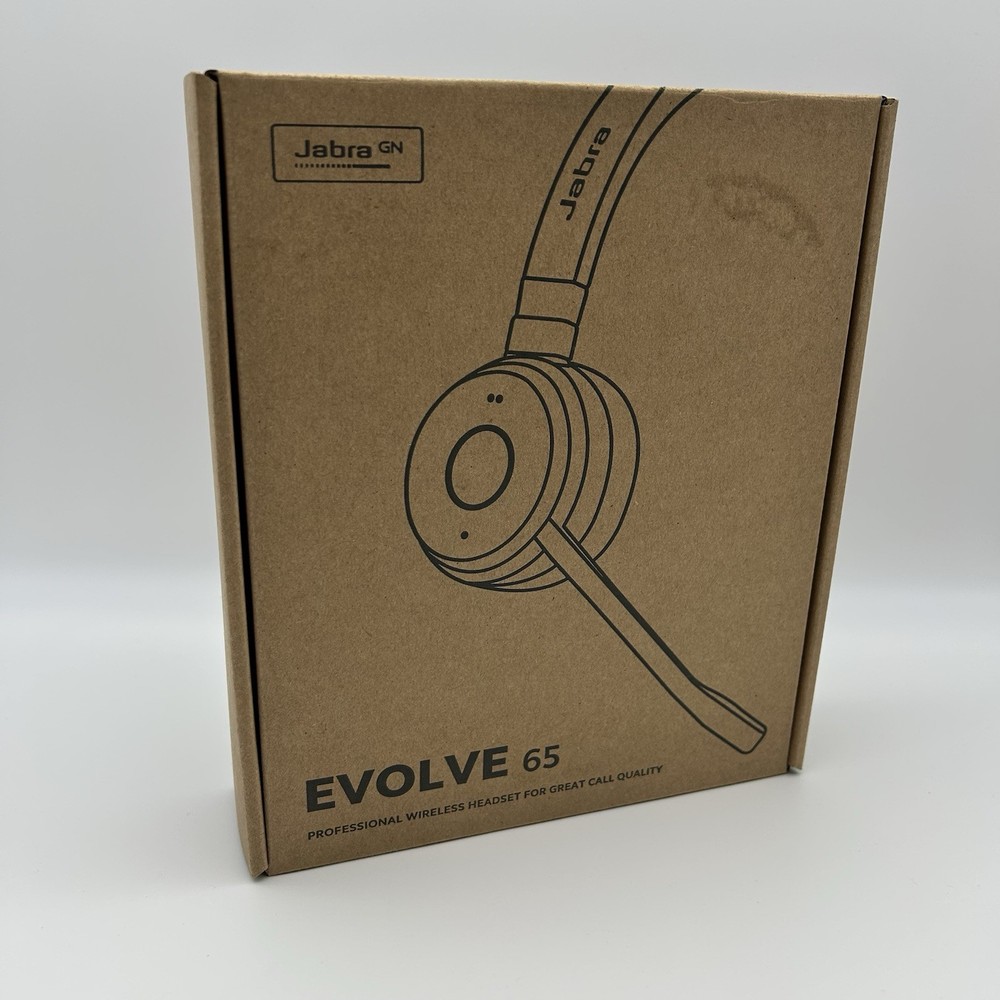 Jabra Evolve 65 TE (Third Edition) Wireless Dual-Ear Headset Version A ~ NEW